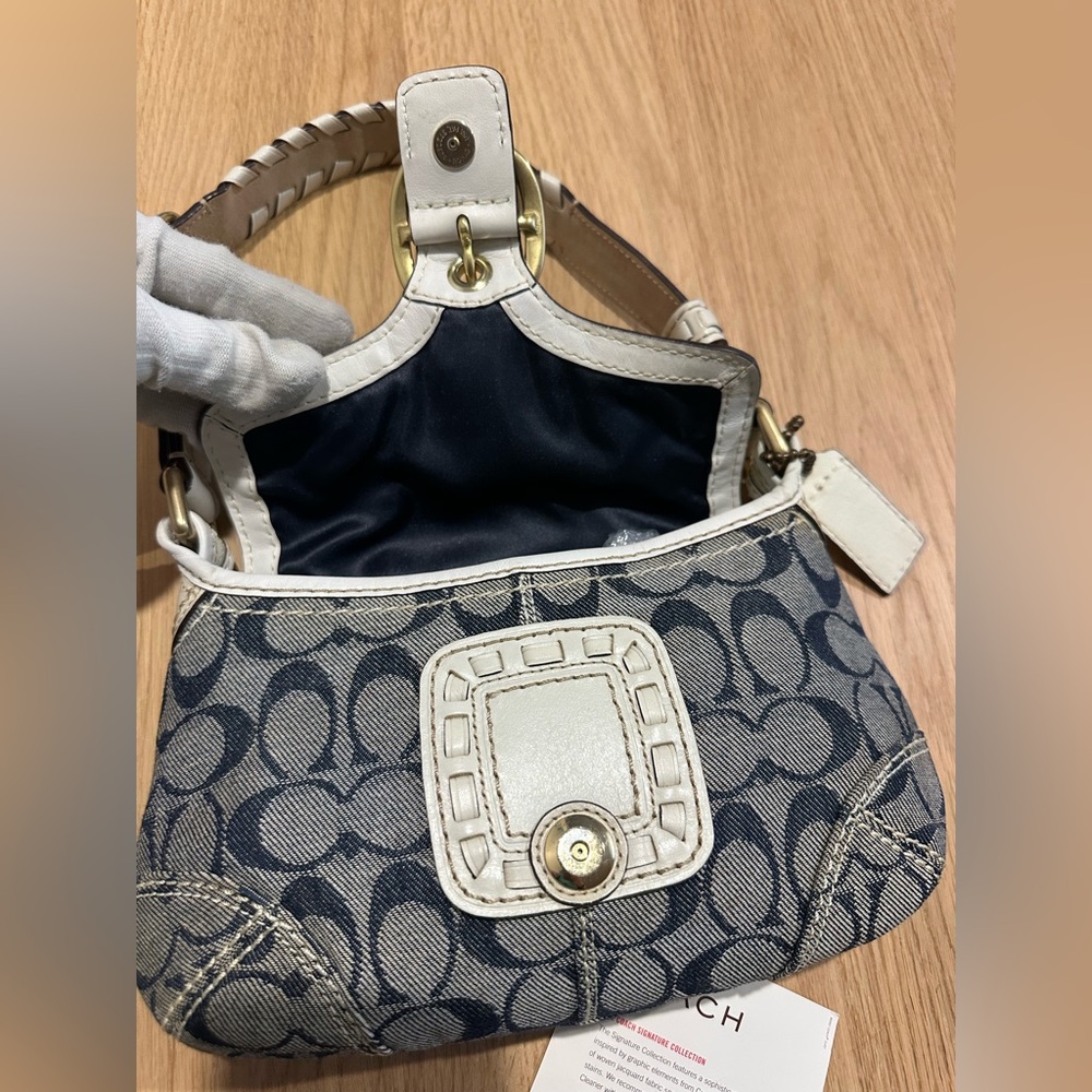 Coach Bleeker Denim Shoulder Bag - Picture 3 of 14
